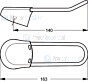 Ideal Standard Nimbus Medical New Lange Hendel 140Mm Voor 48Mm Click Cartouche Artikelnummer B9469AA