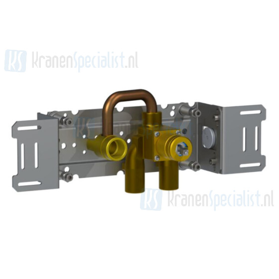 Vola Monoknop inbouwmengkraan met vast aansluithuis knop rechts uitloop links. 1/2 aansluiting voor koperen stalen ijzeren of PEX-leidingen. Artikelnummer 100X