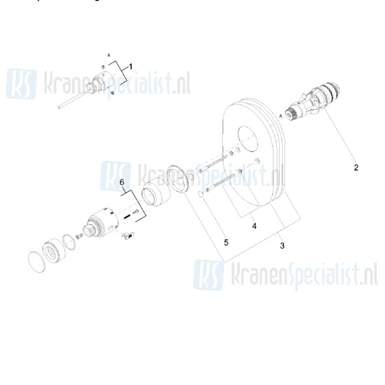 Dornbracht onderdelen Universeel 1/2" zonder stopkraan 3641022000 / 3641022006