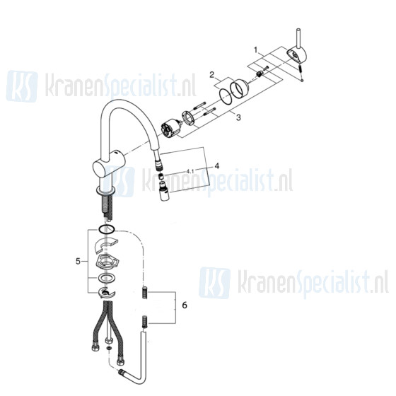 Grohe Onderdelen Minta Keukenmengkraan 32321000