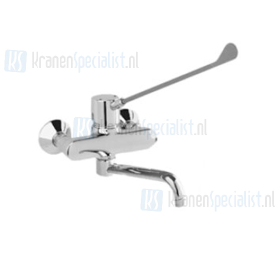 KWC Professionele wand keukenkraan met lange ergonomische hendel hoh 15cm Chroom