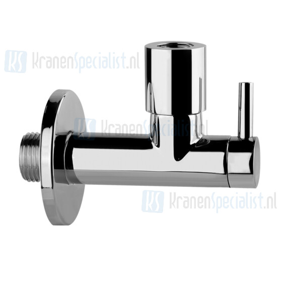 Gessi Inciso Hoekstopkraan 1/2x10 mm knel strak model met rozet. Verouderd Messing Artikelnummer 01411.713