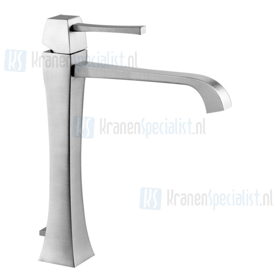 Gessi Mimi Bagno Wastafelkraan met voorsprong 177mm en verhoogd (210mm) voor waskom met waste Chroom