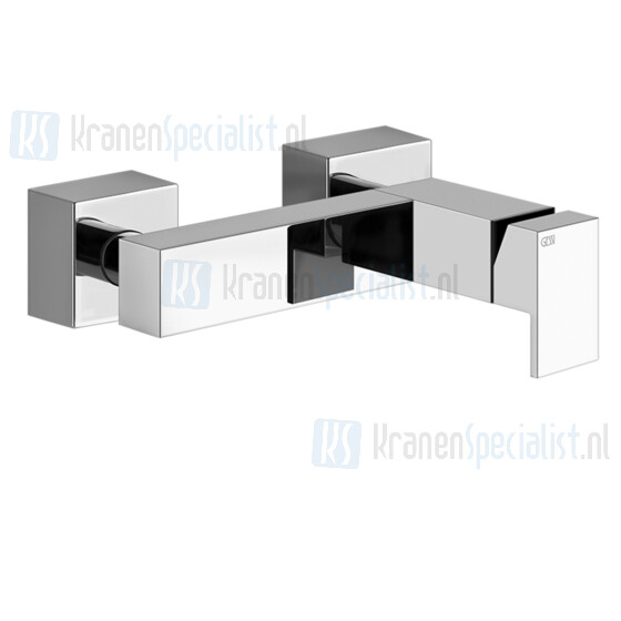 Gessi Rettangolo Bagno Eengreeps douchemengkraan zonder omstel met s-koppelingen. Zwart Metaal Artikelnummer 20031.706