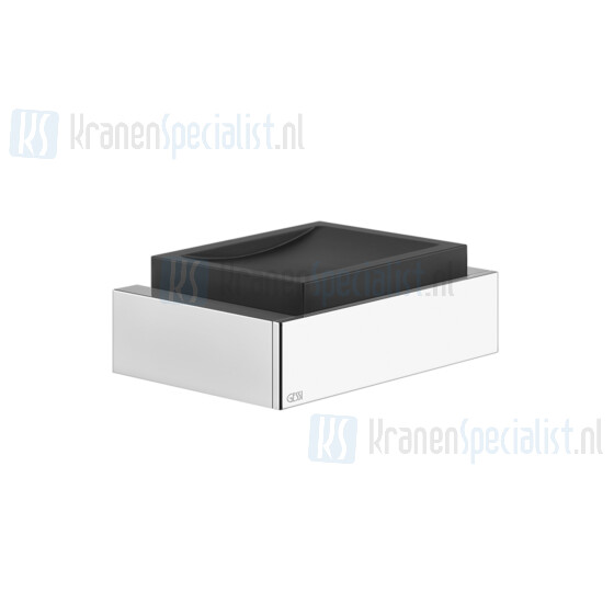 Gessi Rettangolo Accessories Zeephouder zwart voor wandmontage. Zwart Metaal Geborsteld Artikelnummer 20802.707