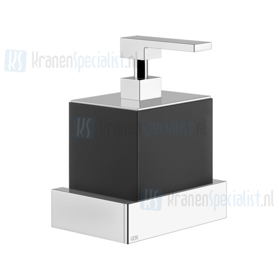 Gessi Rettangolo Accessories Zeepdispenser zwart voor wandmontage. Koper Artikelnummer 20814.030