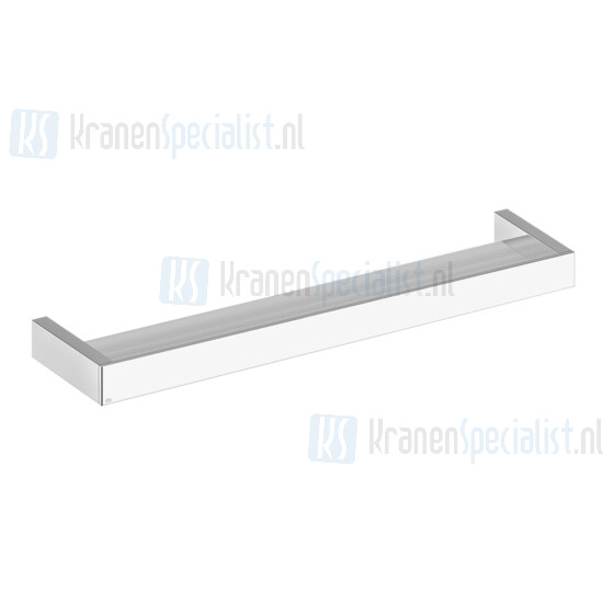 Gessi Rettangolo Accessories Planchet met gesatineerd glazen legplaat 60 cm. Geborsteld Koper Artikelnummer 20945.708