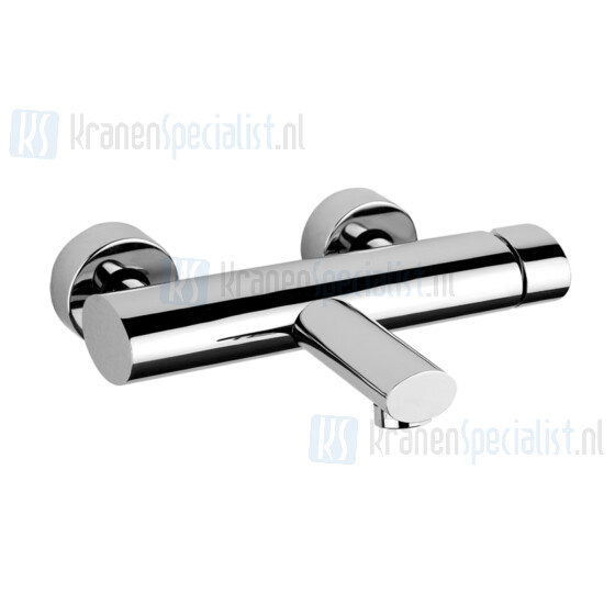 Gessi Ovale Bagno Eengreeps badmengkraan met omstel en s-koppelingen zonder garnituur. Chroom Artikelnummer 21513.031