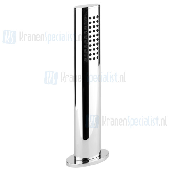 Gessi Ovale Bagno Slangdoorvoer voor handdouche randmontage met rozet inclusief handdouche en doucheslang. Finox Artikelnummer 21627.149