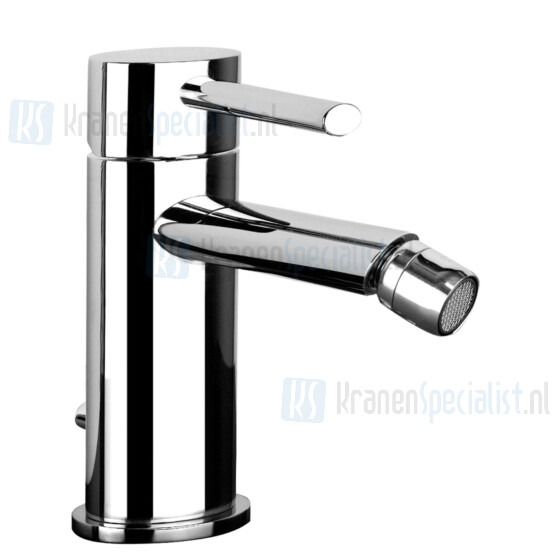 Gessi Ovale Bagno Eengreeps bidetmengkraan 1-gats met waste 1 1/4 en 3/8 aansluitslangen. Finox Artikelnummer 23007.149