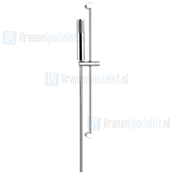 Gessi Ovale Bagno Glijstangset met doucheslang 150 cm en handdouche met antikalk. Finox Artikelnummer 23145.149