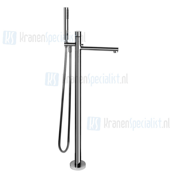 Gessi Ovale Bagno Afbouwdeel voor staande badmengkraan vloermontage met handdouche en slang. Finox Artikelnummer 24964.149