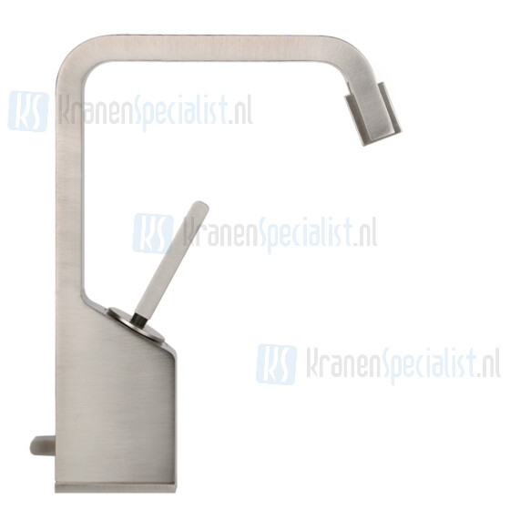 Gessi Rettangolo Bagno Xl Eengreeps bidetmengkraan 1-gats met 3/8 aansluitslangen met waste 1 1/4. Zwart Artikelnummer 26107.299