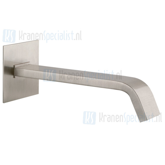 Gessi Rettangolo Bagno Xl Uitloop voor wastafel 1/2 wandmontage lengte naar wens (min 70 mm max 300 mm) met rozet toepasbaar met aparte eengreeps bedien Zwart Artikelnummer 26208.299