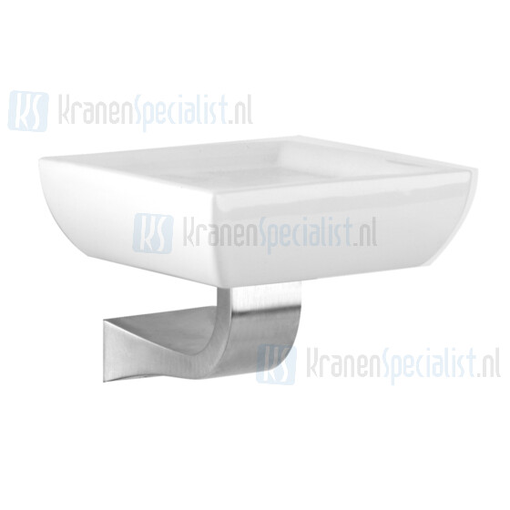 Gessi Mimi Accessorieses Zeephouder wandmontage met wit keramiek. Chroom Artikelnummer 33202.031