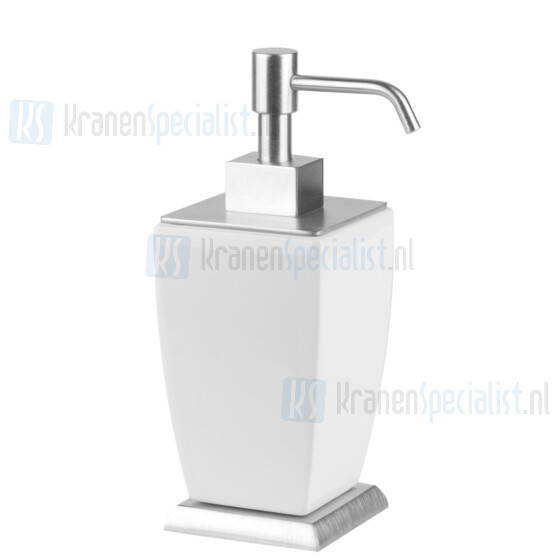 Gessi Mimi Accessorieses Zeepdispenser staand met wit keramiek. Goud Artikelnummer 33238.080