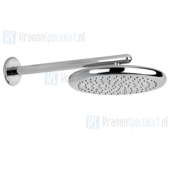 Gessi Goccia Hoofddouche voor wandmontage ?306 mm met douche-arm 1/2 en antikalk. Zwart Artikelnummer 33756.299