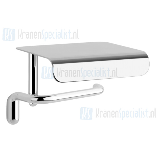 Gessi Goccia Accessorieses Closetrolhouder met klep voor wandmontage. Zwart Artikelnummer 38049.099