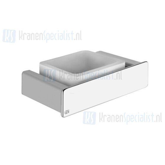 Gessi Ispa Accessorieses Zeephouder wit voor wandmontage. Chroom Artikelnummer 41602.031