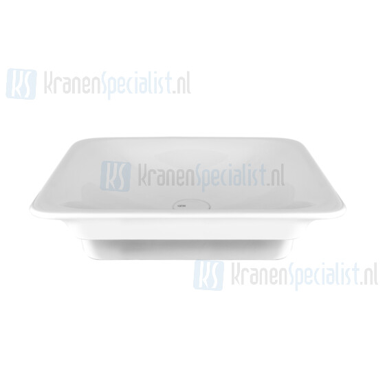 Gessi Ispa Sanitari Inbouw wastafel wit zonder overflow inclusief witte waste. White Europe Ceramic Artikelnummer 42004.518