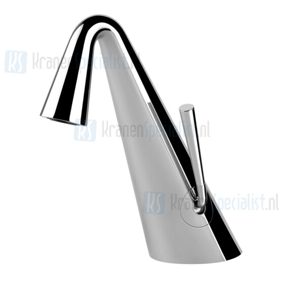 Gessi Cono E?ngreeps wastafelmengkraan 1-gats met 3/8 aansluitslangen zonder waste. Chroom Artikelnummer 45001.031