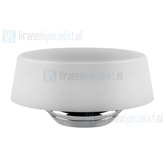 Gessi Cono Accessorieses Zeephouder wit voor wandmontage. Chroom Artikelnummer 45401.031