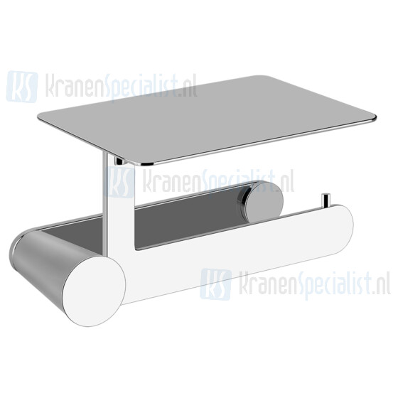 Gessi Cono Accessorieses Wc-rolhouder met klep voor wandmontage. Zwart Metaal Geborsteld Artikelnummer 45449.707