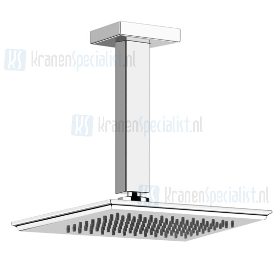 Gessi Eleganza Hoofddouche voor plafondmontage met antikalk douche-armlengte 243 mm 1/2aansluiting. Geborsteld Goud Artikelnummer 46152.087