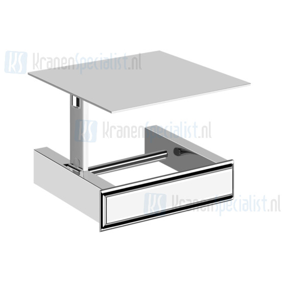 Gessi Eleganza Accessorieses Wc-rolhouder met klep voor wandmontage. Chroom Artikelnummer 46449.031