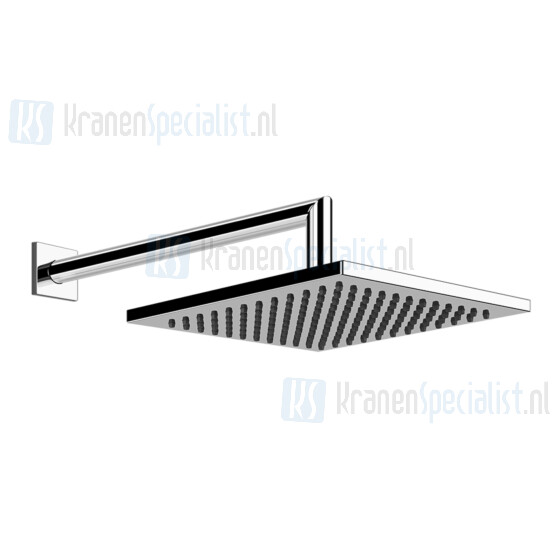 Gessi Emporio Shower Hoofddouche voor wandmontage met douche-arm 1/2 en antikalk. Finox Artikelnummer 47286.149