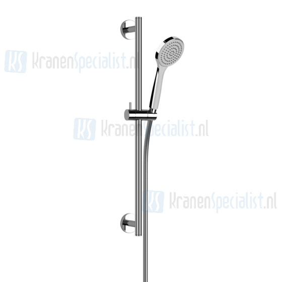 Gessi Emporio Shower Glijstangset met anti-kalk handdouche en 150 m flexibele slang. Zwart Artikelnummer 47304.299