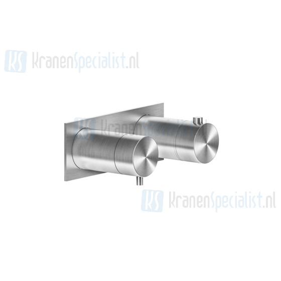 Gessi Bagno Gessi 316 Afbouwdeel voor inbouw 2-weg bad/douche thermostaatkraan 3/4 met 1/2 uitgangen filters en keramische schijven. Geborsteld Koper Artikelnummer 54034.708