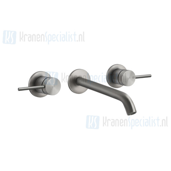 Gessi Cesello Uitloop staand bladmontage hoog 158 mm lengte 144 mm toepasbaar met aparte eengreeps bediening voor blad- of wandmontage (i.c.m. Geborsteld Koper Artikelnummer 54494.708