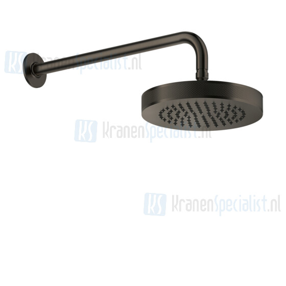 Gessi Inciso Hoofddouche voor wandmontage met douche-arm 1/2 en antikalk. Zwart Artikelnummer 58185.299