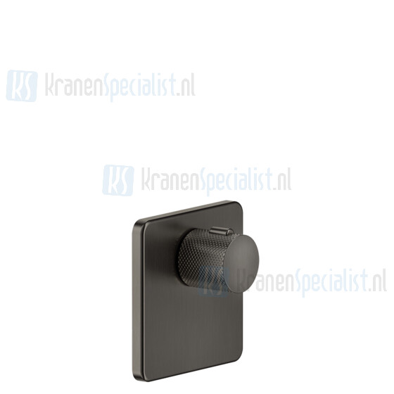 Gessi Inciso Afbouwdeel voor inbouwthermostaatkraan 3/4 met hoog debiet. Functioneert met een druk tussen 05 en 5 bar (bij grotere druk die Zwart Metaal Geborsteld Artikelnummer 58254.707