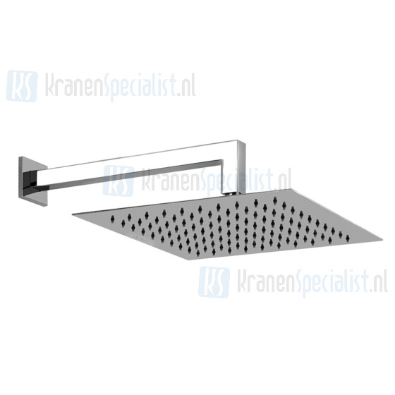 Gessi Emporio Shower Verstelbare 1/2 hoofddouche 300X300 mm met antikalk voor wandmontage