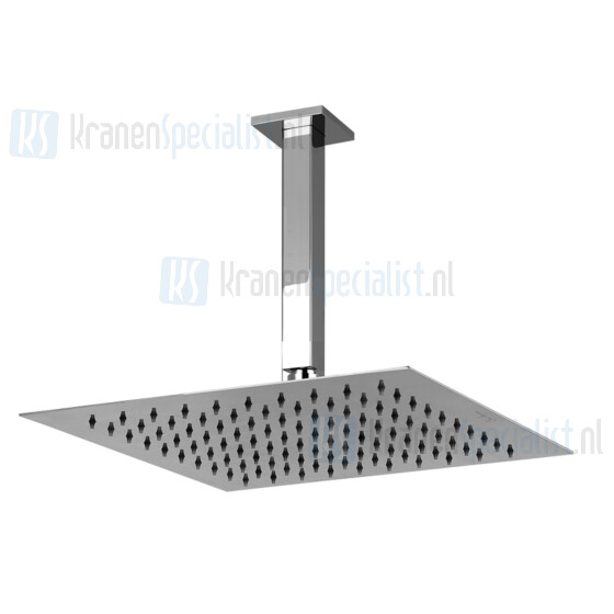 Gessi Emporio Shower Hoofddouche 300X300 mm voor plafondmontage met douche-arm 1/2 en antikalk (162 mm lang)