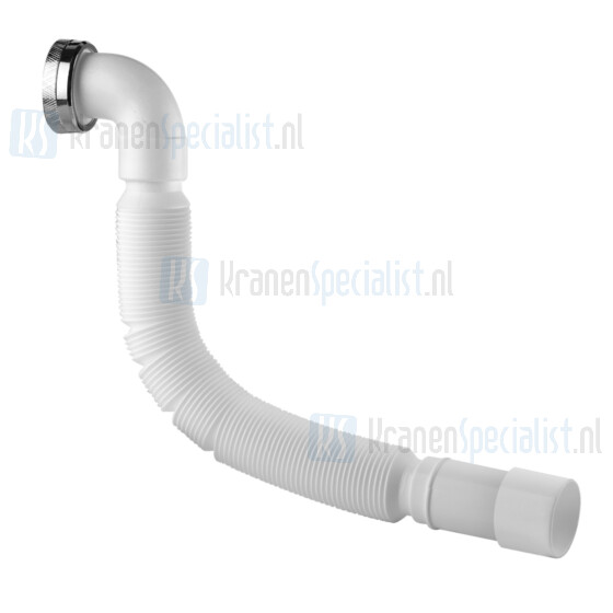 Gessi Technical Accessories Kunststof witte flexibele aansluitbuis 1 1/4 aansluiting ?32/?40. Chroom Artikelnummer R4307.031