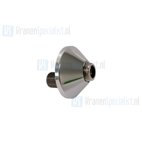 Grohe S-Koppeling 1/2 X1/2 sprong 10mm met chroom rozet (per stuk)