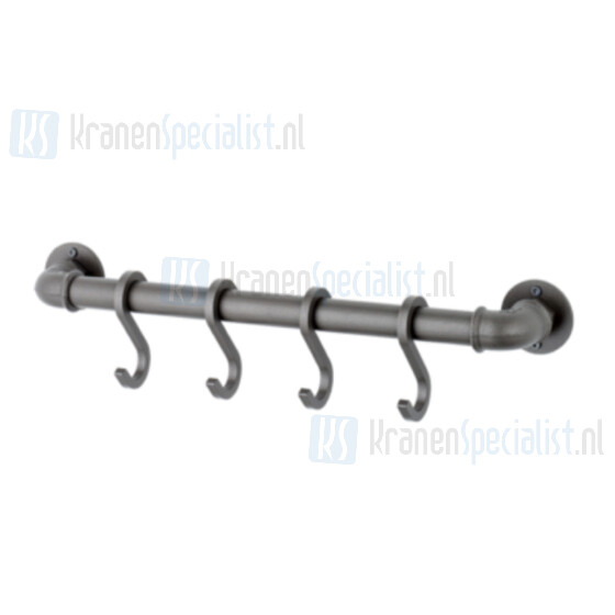 Mora Garden handdoekhouder met 4 haken Industrial Grey