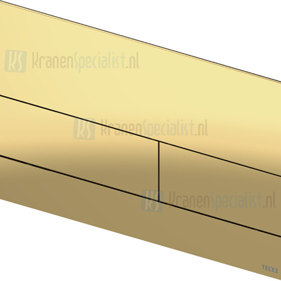 TECEsquare II metaal bedieningsplaat voor duo spoeltechniek met PVD kleur gepolijst goud optisch