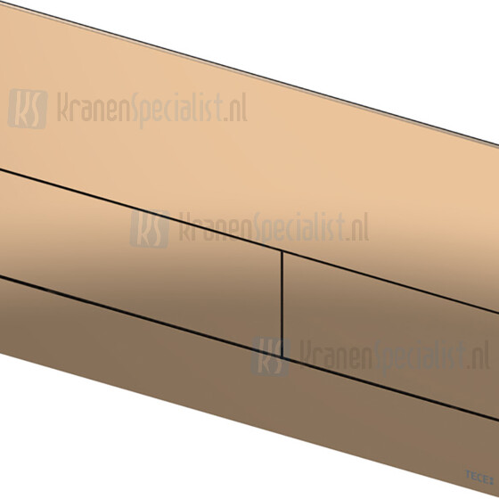 TECEsquare II metaal bedieningsplaat voor duo spoeltechniek met PVD kleur gepolijst rood goud