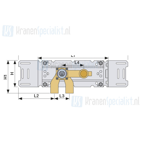 Vola Inbouwmengkraan 100. Artikelnummer 121UP