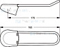 Venlo Loop handle 170mm, Artikelnummer B9470AA