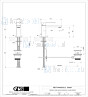 Gessi Rettangolo Bagno Eengreeps wastafelmengkraan 1-gats met 3/8 aansluitslangen met waste 1 1/4. Koper Artikelnummer 20001.030