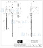 Gessi Rettangolo Bagno Driegats badrandcombinatie 1/2 met haakse uitloop 195 mm met omstel doucheslang 150 cm en uittrekbare handdouche met antikalk Zwart Metaal Geborsteld Artikelnummer 20037.707