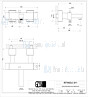 Gessi Rettangolo Bagno Badthermostaatkraan met omstel en s-koppelingen zonder garnituur. Geborsteld Koper Artikelnummer 20111.708