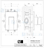 Gessi Rettangolo Bagno Afbouwdeel voor eengreeps inbouw bad/douchemengkraan 1/2 zonder uitloop en omstel.35 mm cartouche. Zwart Artikelnummer 20119.299