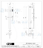 Gessi Rettangolo Bagno Glijstangset met doucheslang 150 cm handdouche met antikalk en wandaansluitbocht 1/2. Finox Artikelnummer 20142.149