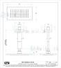 Gessi Rettangolo Bagno Hoofddouche voor plafondmontage 216X140 mm met douche-arm 1/2 en antikalk (lengte naar keuze min 115 mm max 1865 mm). Koper Artikelnummer 20150.030